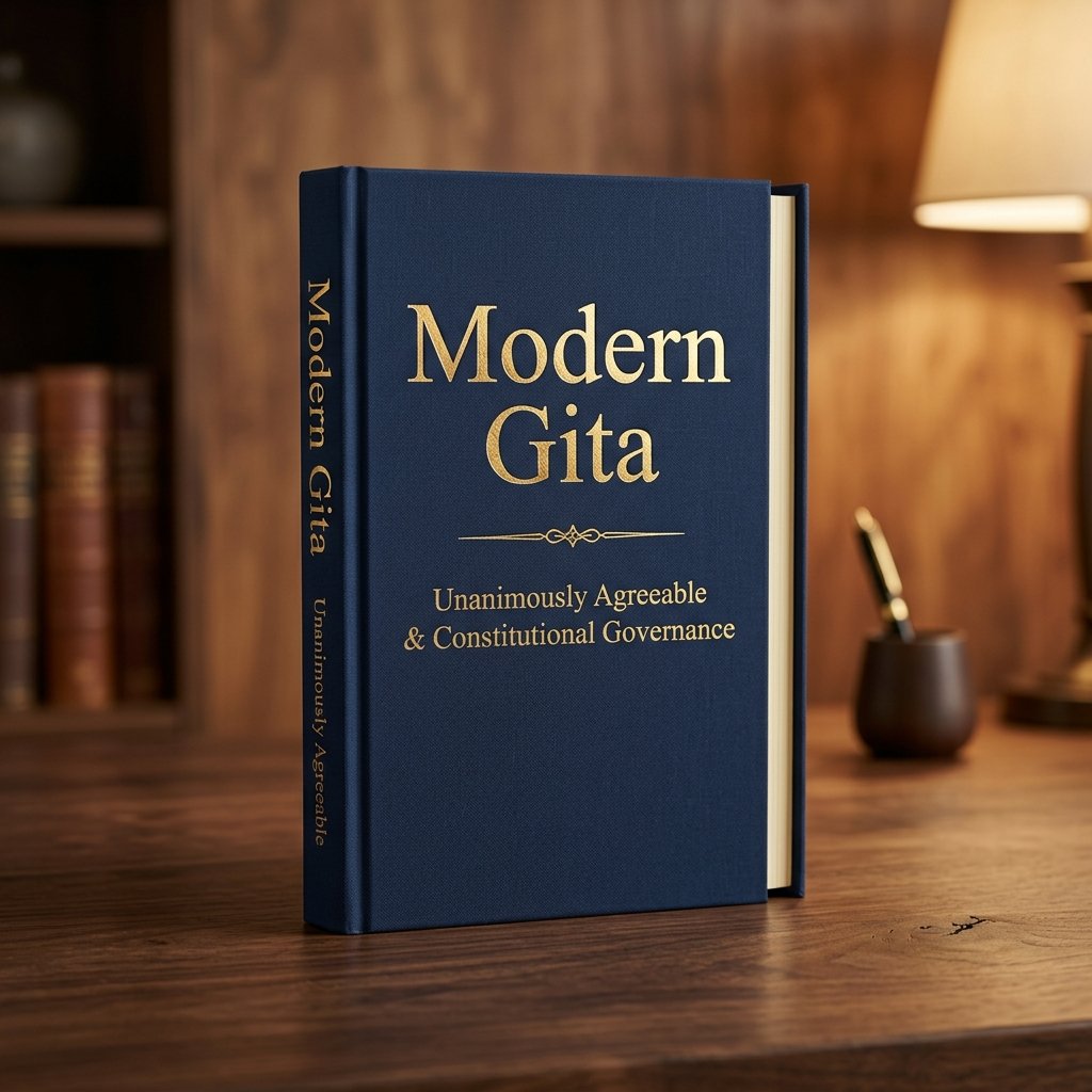 Book Proposal: Modern Gita - Unanimously Agreeable & Constitutional Governance cover